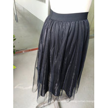 Pure Pleated Yarn Fashion Ladies Skirt